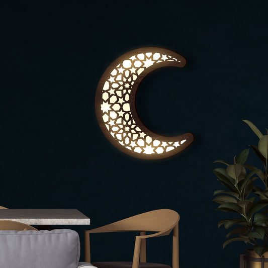 Wooden Wall Decor with LED Light