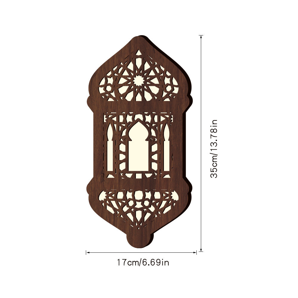 Wooden Wall Decor with LED Light