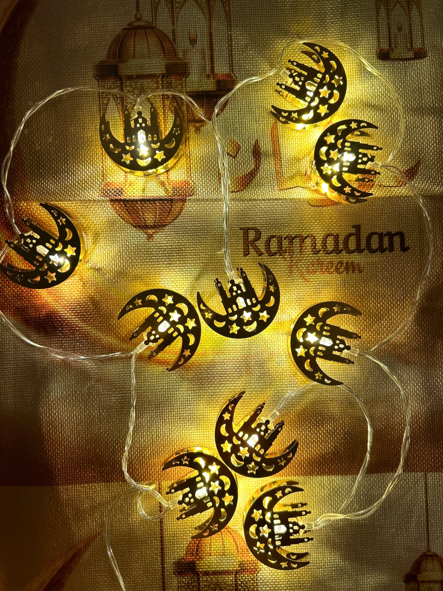 حبل زينة رمضان على شكل مساجد