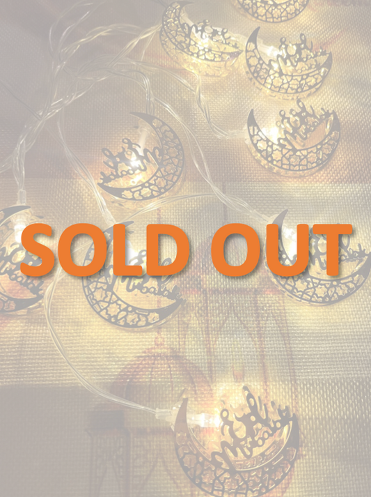 حبل زينة رمضان على شكل هلال وعيد مبارك