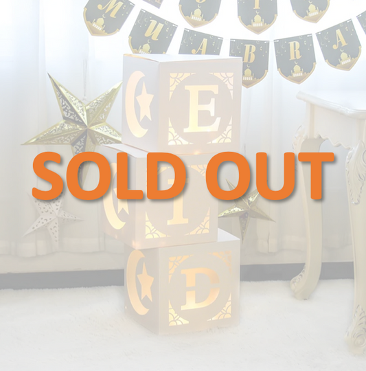 Eid Mubarak Decoration Boxes with Led lights