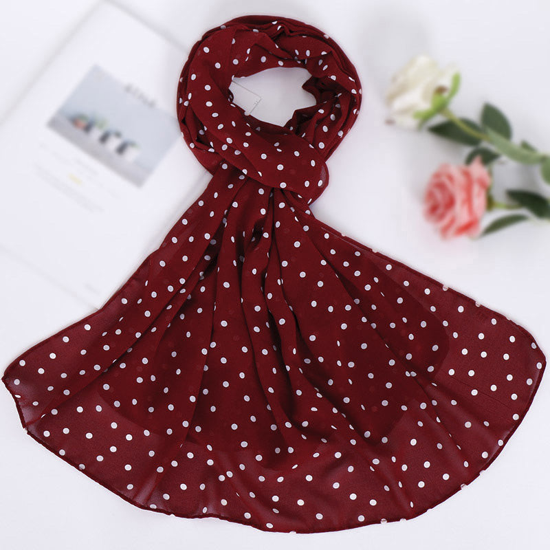 Chiffon Dots Printed Hijab