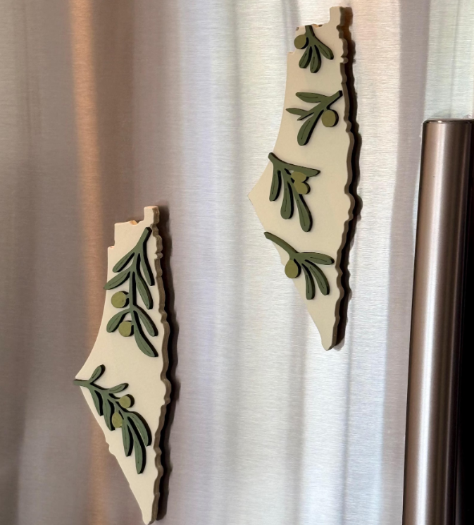 Palestine Map Fridge Magnet