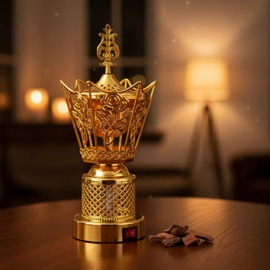 Electric Oud and Bakhoor Burner – Arabesque Pattern