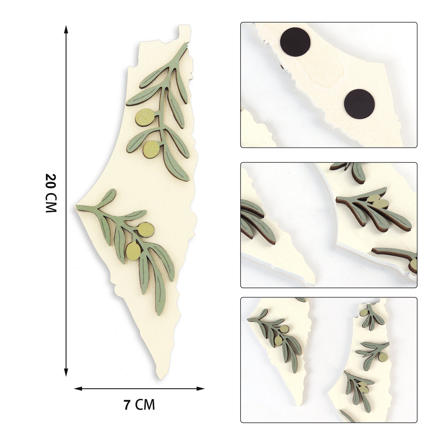 Palestine Map Fridge Magnet
