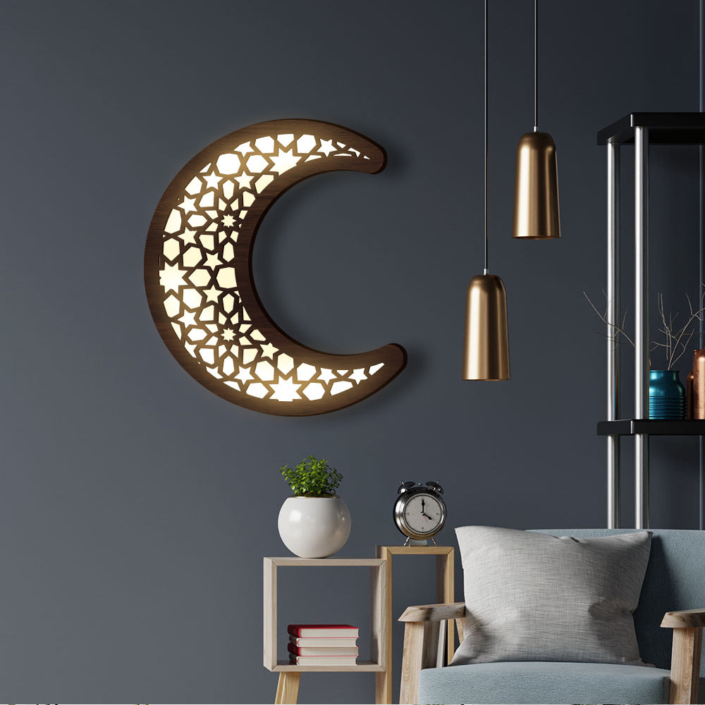 Wooden Wall Decor with LED Light