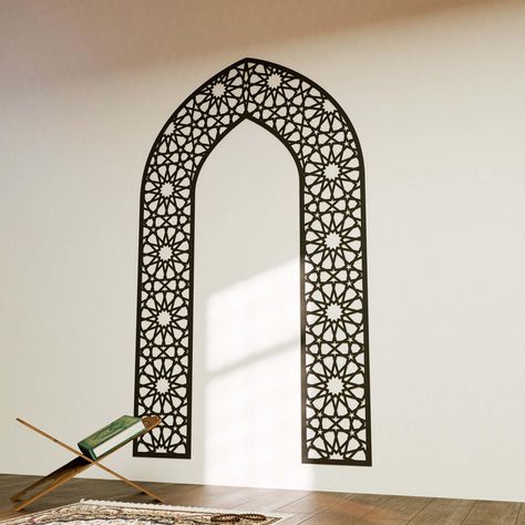 Prayer Corner Acrylic Wall Sticker – Islamic Arch Design