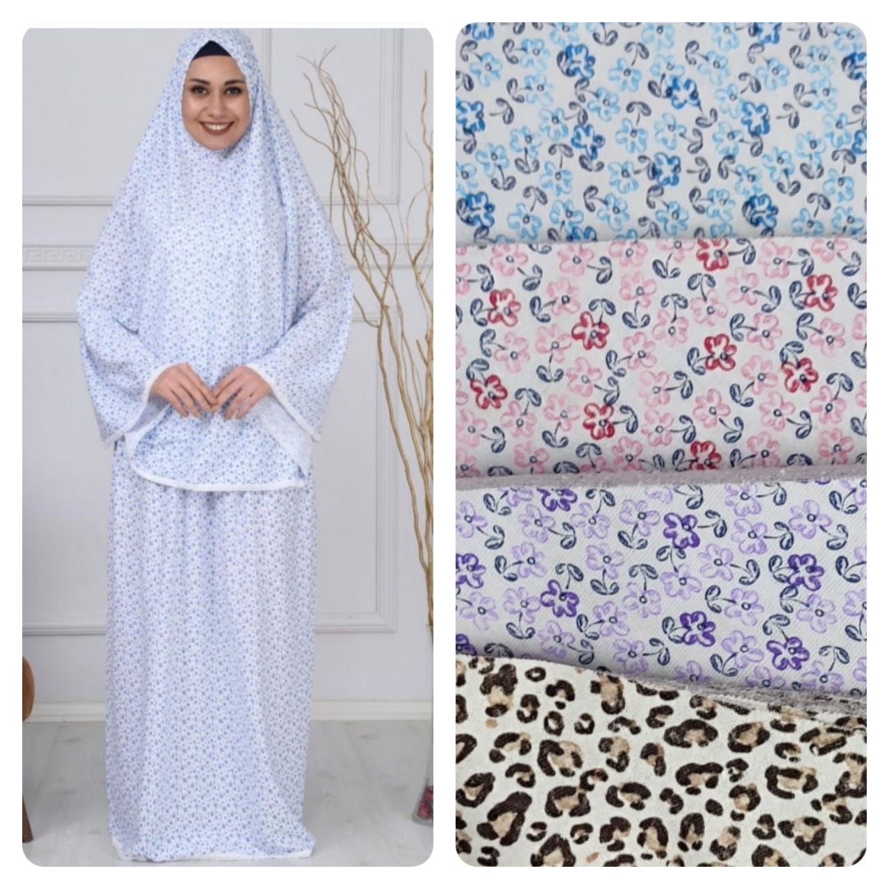 Turkish Printed Prayer Dress - Premium Cotton