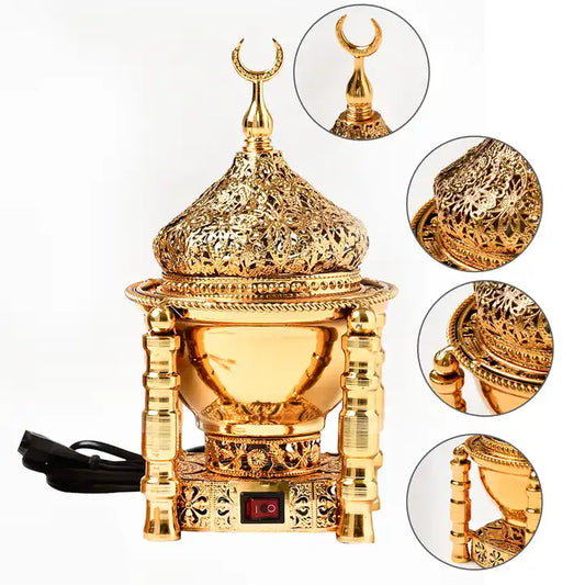 Electric Oud and Bakhoor Burner – Castle Pattern