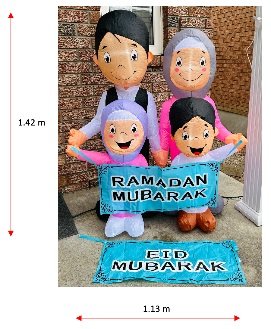 Muslim Family Inflatable - Two Signs for Ramadan and Eid