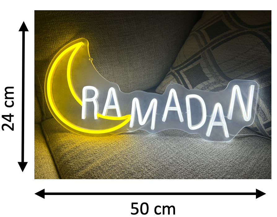 Ramadan AND Crescent Neon Lights