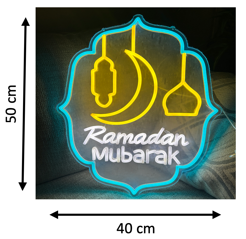 Ramadan Mubarak Neon Lights