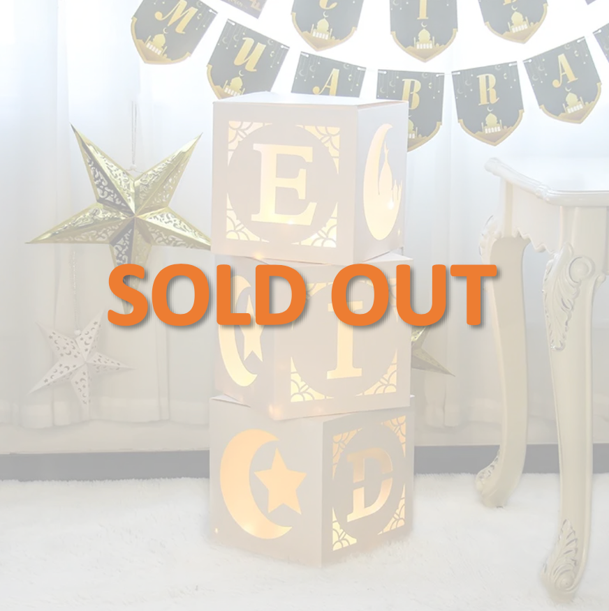 Eid Mubarak Decoration Boxes with Led lights