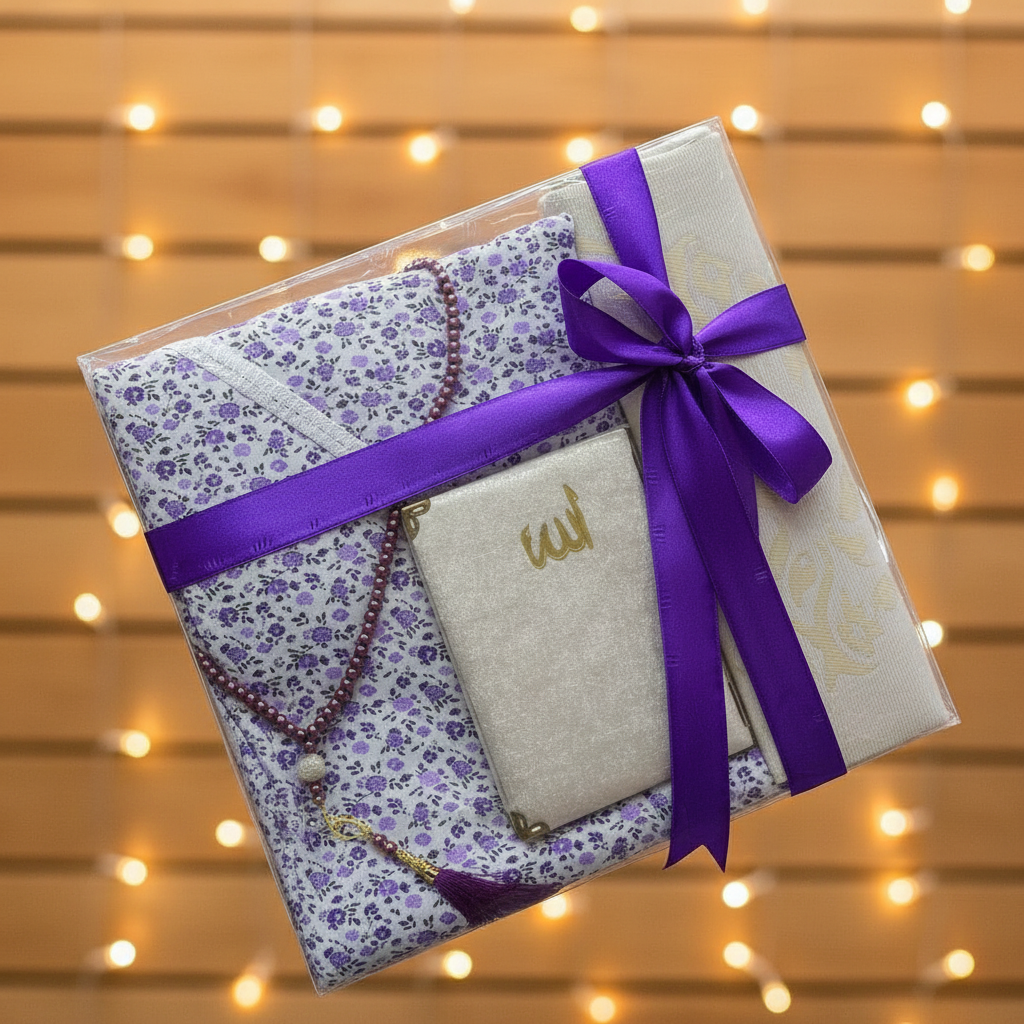 Gift Prayer Set - Salat Dress, Prayer Mat & Quran