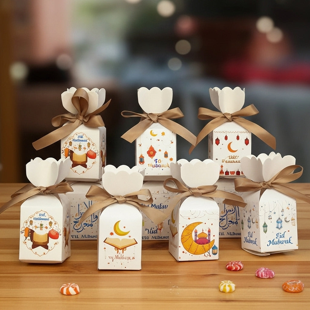 Eid Candy Boxes with wrap strip – Set of 12