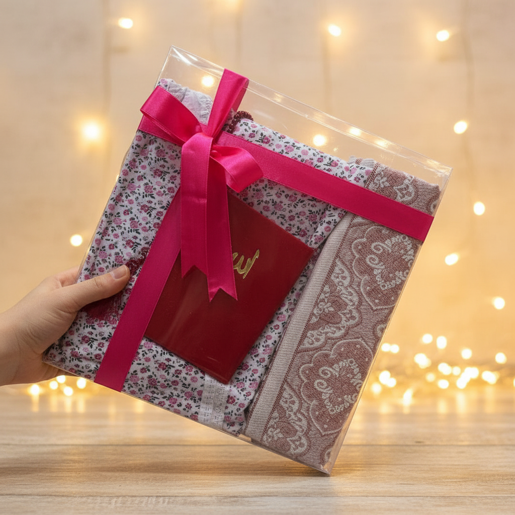 Gift Prayer Set - Salat Dress, Prayer Mat & Quran