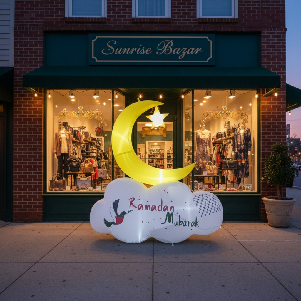 Reversible Crescent Inflatable - Palestinian Pattern