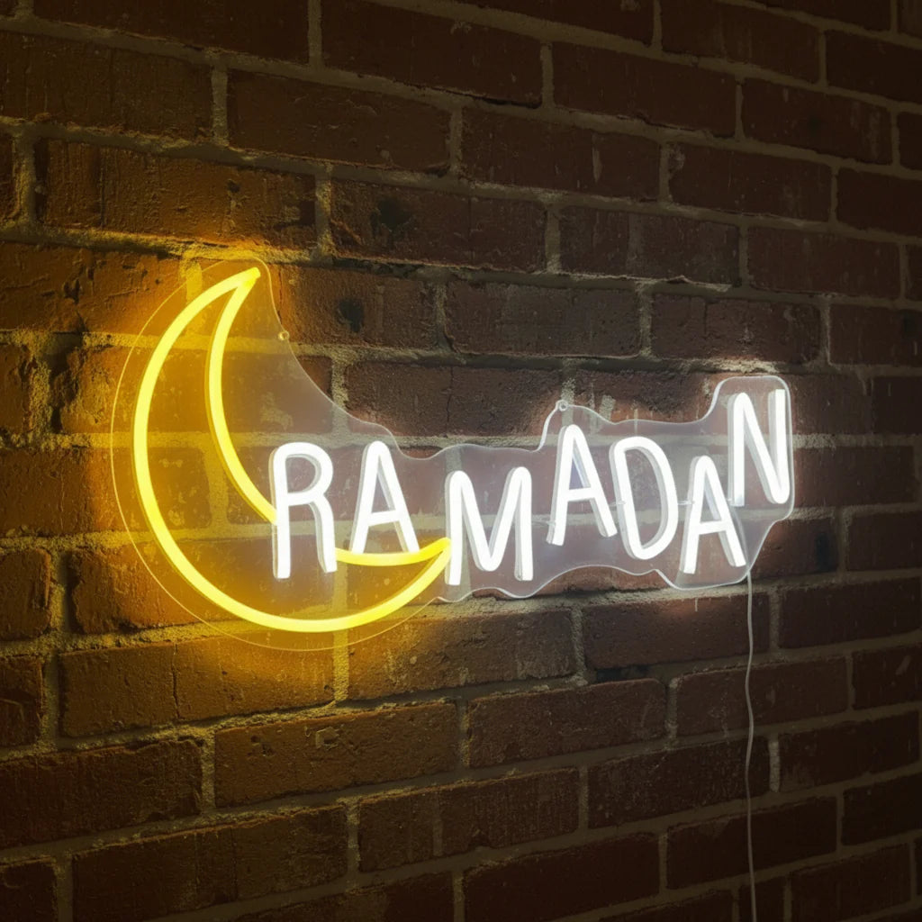 Ramadan AND Crescent Neon Lights