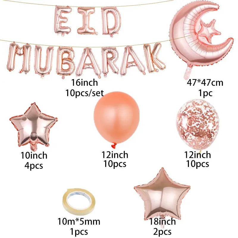 Eid Mubarak Balloons set